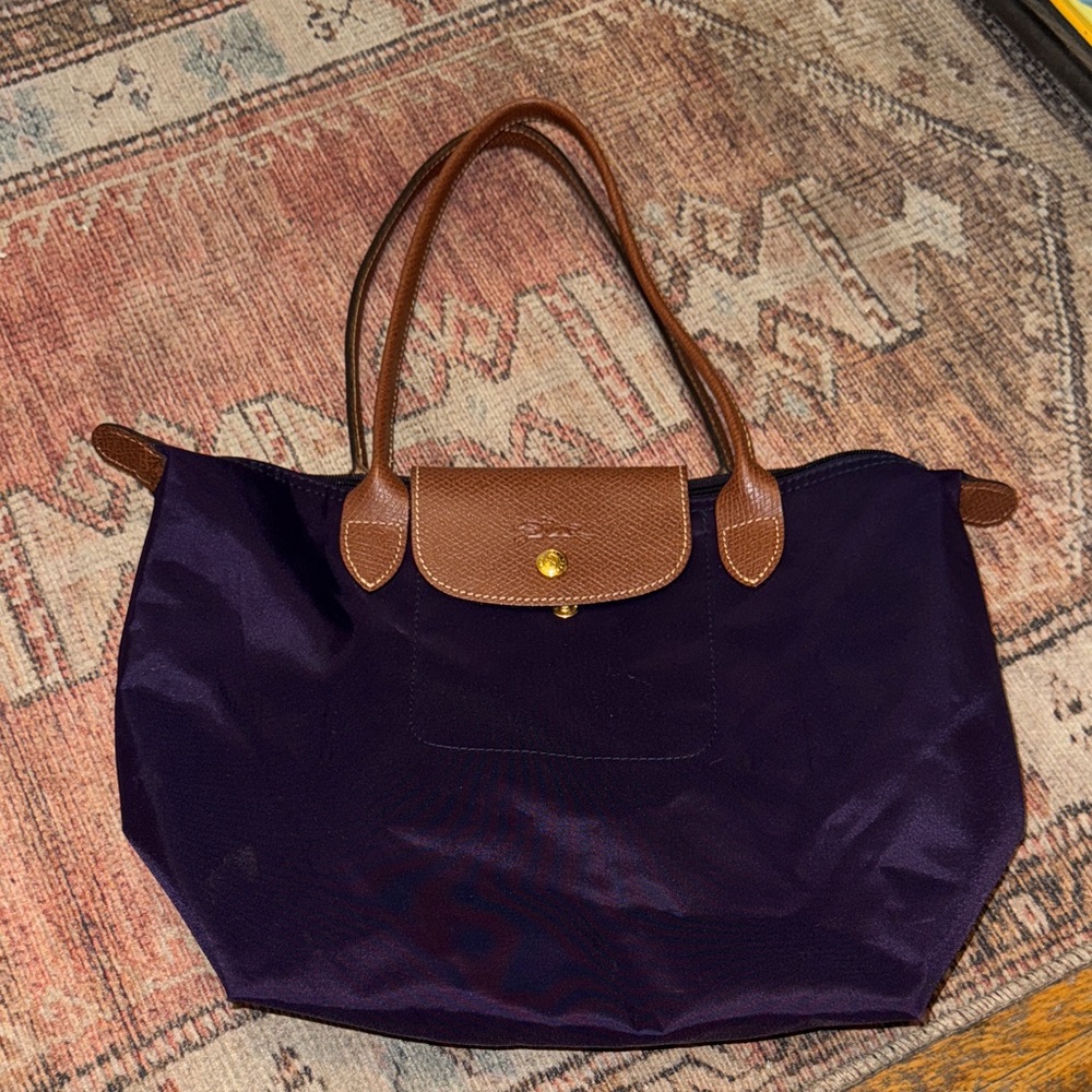Purple Longchamp Le Pliage Small Bag